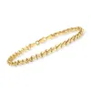 Ross-simons 14kt Yellow Gold Double-bar Link Bracelet In Multi