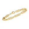 Ross-simons 14kt Yellow Gold Double-infinity Link Bracelet In Multi
