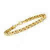 Ross-simons 14kt Yellow Gold Flat Rope-chain Bracelet In Multi