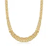 Ross-simons 14kt Yellow Gold Graduated Byzantine Necklace In Multi