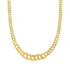Ross-simons 14kt Yellow Gold Graduating Double-oval Link Necklace In White