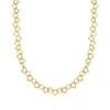 Ross-simons 14kt Yellow Gold Heart-link Necklace In Multi