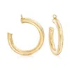 Ross-simons 14kt Yellow Gold Hoop Earring Jackets In Yellow