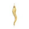 Ross-simons 14kt Yellow Gold Italian Horn Pendant In Yellow