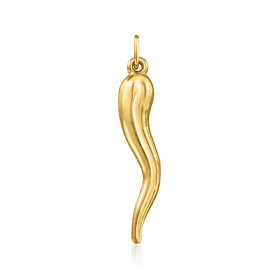 Ross-simons 14kt Yellow Gold Italian Horn Pendant