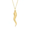 Ross-simons 14kt Yellow Gold Italian Horn Pendant Necklace In Multi
