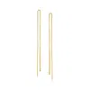 Ross-simons 14kt Yellow Gold Linear Bar Drop Threader Earrings In Yellow