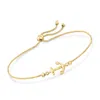 Ross-simons 14kt Yellow Gold Nautical Anchor Bolo Bracelet In Yellow