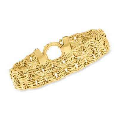 Ross-simons 14kt Yellow Gold Oval-link Bracelet In Multi