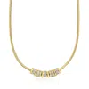 Ross-simons 14kt Yellow Gold-plated Rondelle Necklace With Czs In Gold