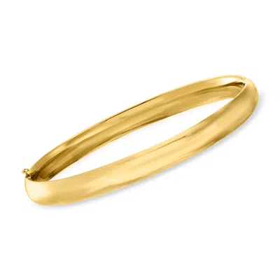 Ross-simons 14kt Yellow Gold Polished Bangle Bracelet In Multi