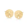 Ross-simons 14kt Yellow Gold Sand Dollar Earrings In Yellow