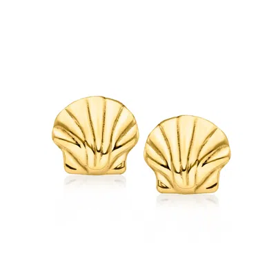 Ross-simons 14kt Yellow Gold Seashell Stud Earrings