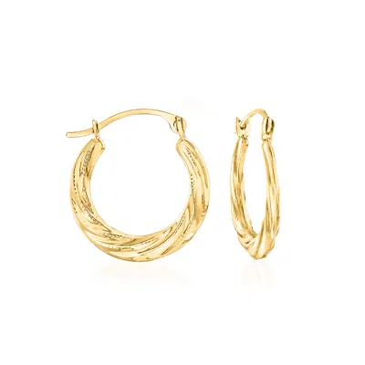 Ross-simons 14kt Yellow Gold Small Twisted Hoop Earrings