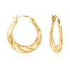 Ross-simons 14kt Yellow Gold Twisted Hoop Earrings In Yellow
