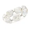 Ross-simons 17-20mm Cultured Baroque Pearl Stretch Bracelet With Sterling Silver
