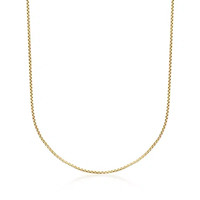 Ross-simons 1.7mm 14kt Yellow Gold Rounded Box Chain Necklace In Multi