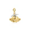 Ross-simons 18kt Gold Over Sterling And Sterling Silver Christmas Bells Charm In Gold