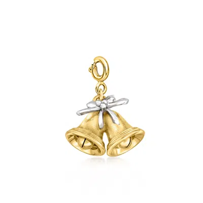 Ross-simons 18kt Gold Over Sterling And Sterling Silver Christmas Bells Charm