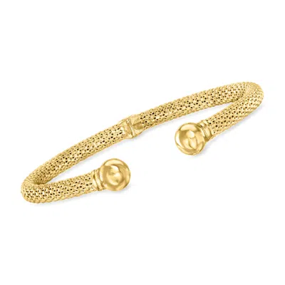 Ross-simons 18kt Gold Over Sterling Ball Cuff Bracelet
