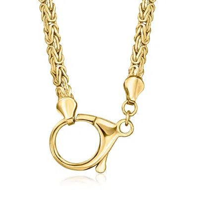 Ross-simons 18kt Gold Over Sterling Byzantine Lobster Clasp Necklace In Multi
