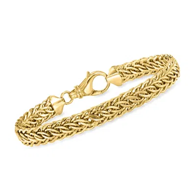 Ross-simons 18kt Gold Over Sterling Cestina-link Bracelet In Multi