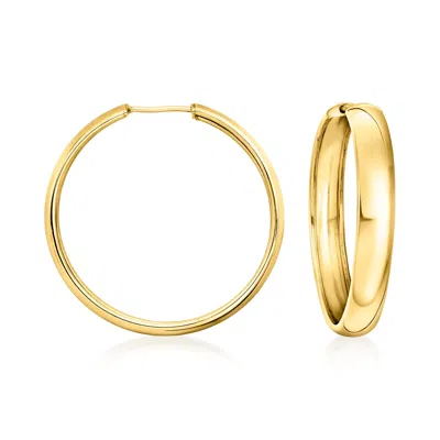Ross-simons 18kt Gold Over Sterling Endless Hoop Earrings In Multi