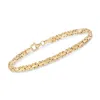 Ross-simons 18kt Gold Over Sterling Flat Byzantine Bracelet In Gold
