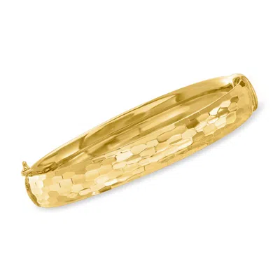 Ross-simons 18kt Gold Over Sterling Geometric-pattern Bangle Bracelet