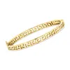 Ross-simons 18kt Gold Over Sterling Greek Key Bangle Bracelet In Multi