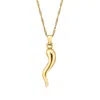 Ross-simons 18kt Gold Over Sterling Italian Horn Pendant Necklace In Gold