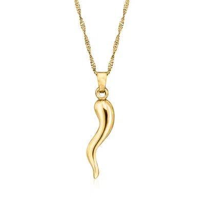 Ross-simons 18kt Gold Over Sterling Italian Horn Pendant Necklace