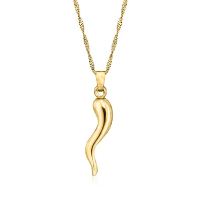 Ross-simons 18kt Gold Over Sterling Italian Horn Pendant Necklace