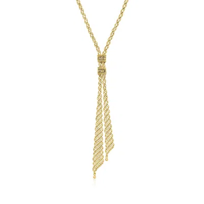 Ross-simons 18kt Gold Over Sterling Mesh Y-necklace