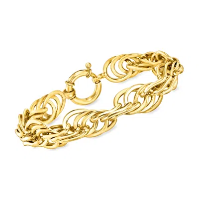 Ross-simons 18kt Gold Over Sterling Multi-oval Link Bracelet