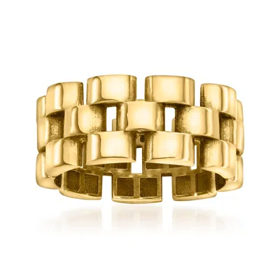 Ross-simons 18kt Gold Over Sterling Panther-link Ring