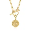 Ross-simons 18kt Gold Over Sterling Paper Clip Link Toggle Necklace With Removable "t And T Twin Talk" Logo Char In Multi