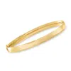 Ross-simons 18kt Gold Over Sterling Polished Bangle Bracelet