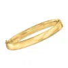 Ross-simons 18kt Gold Over Sterling Polished Bangle Bracelet In Gold