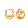 Ross-simons 18kt Gold Over Sterling Silver Puffed Dome Hoop Earrings In Gold