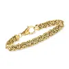 Ross-simons 18kt Gold Over Sterling Silver Small Byzantine Bracelet In Gold