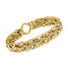 Ross-simons 18kt Gold Over Sterling Woven-link Bracelet In Gold