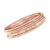Ross-simons 18kt Rose Gold Over Sterling Silver Jewelry Set: 5 Bangle Bracelets In Multi