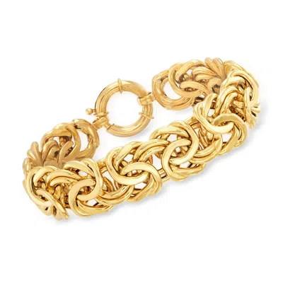 Ross-simons 18kt Yellow Gold Byzantine Bracelet In Multi