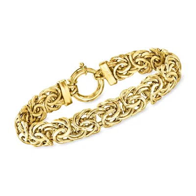 Ross-simons 18kt Yellow Gold Byzantine Bracelet In Multi
