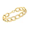 Ross-simons 18kt Yellow Gold Double-curb Link Bracelet In Multi