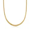 Ross-simons 18kt Yellow Gold Graduated Wheat-link Necklace In Multi