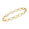 Ross-simons 18kt Yellow Gold Oval-link Bracelet In Multi