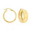 Ross-simons 18kt Yellow Gold Over Sterling Silver Hoop Earrings In Yellow