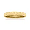 Ross-simons 18kt Yellow Gold Quilted Textured Ring In Yellow